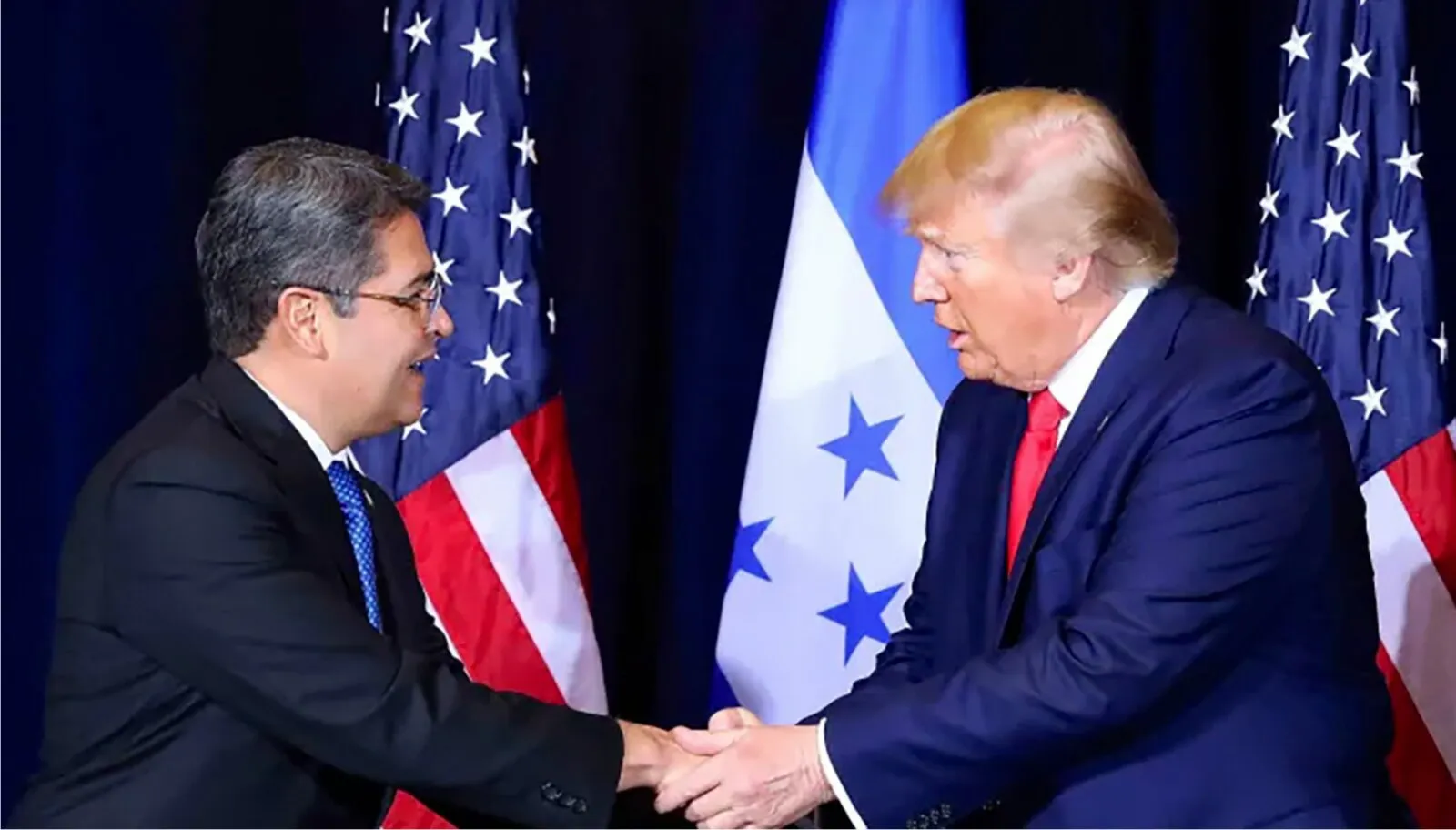 Juan Orlando Hernández and Donald Trump